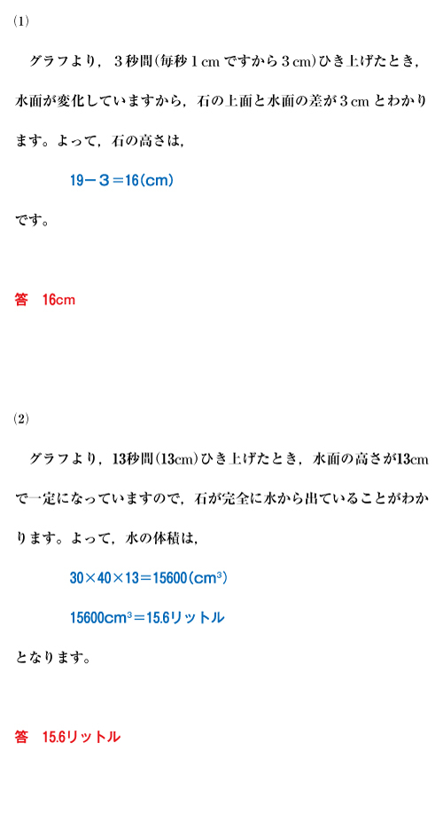 合否を決める一問：「H26 鴎友学園女子中学校 第1回 算数 7